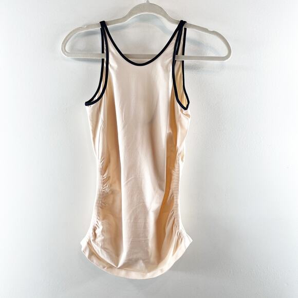 Lululemon In The Flow Sleeveless Gathered Side Tank Top Heathered Butter Pink S - Picture 2 of 7